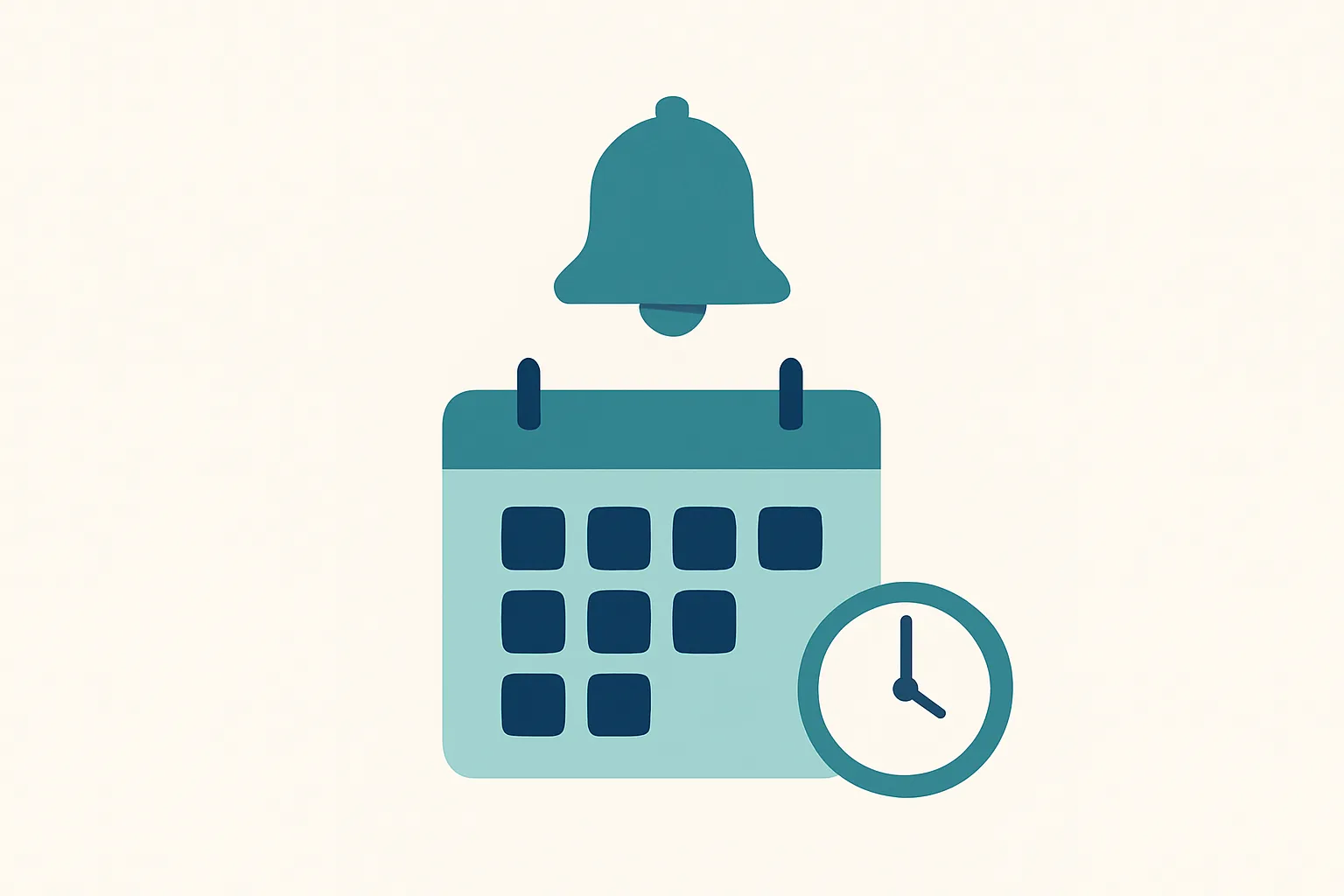 Calendar with bell notification representing automated monthly compliance monitoring